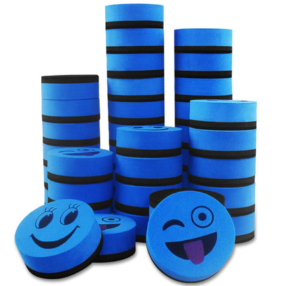 Heqishun 40 Pack Magnetic Whiteboard Erasers Dry Eraser Cleaner for Classroom, Office (Blue, 2 inch)