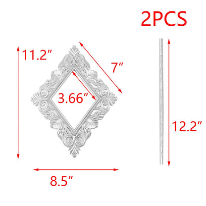 T Tulead 2PCS Rhombus Curtain Tie Backs Plastic Curtain Holdbacks Bling Diamond Window Curtain Tieback Decorative Drapery Holdbacks Silver