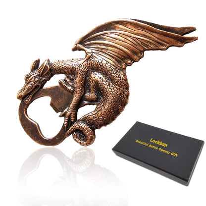 Lockban Dragon Bottle Opener Gothic Dragon Style Metal Beer Bartender Bottle Opener for Men Gift Bar Party Game