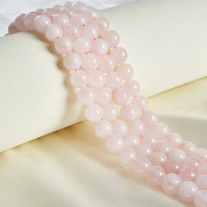 60pcs 6mm Rose Quartz Beads Natural Gemstone Beads Round Loose Beads for Jewelry Making