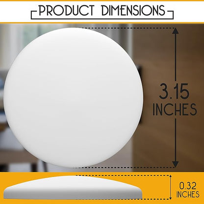 Door Stoppers - Large 3.15" (8 Pack) - Door Stoppers for Wall with Strong Back Adhesive - Quiet and Shock Absorbent Silicone Wall Protectors from Door Knobs - Protects Every Surface - White