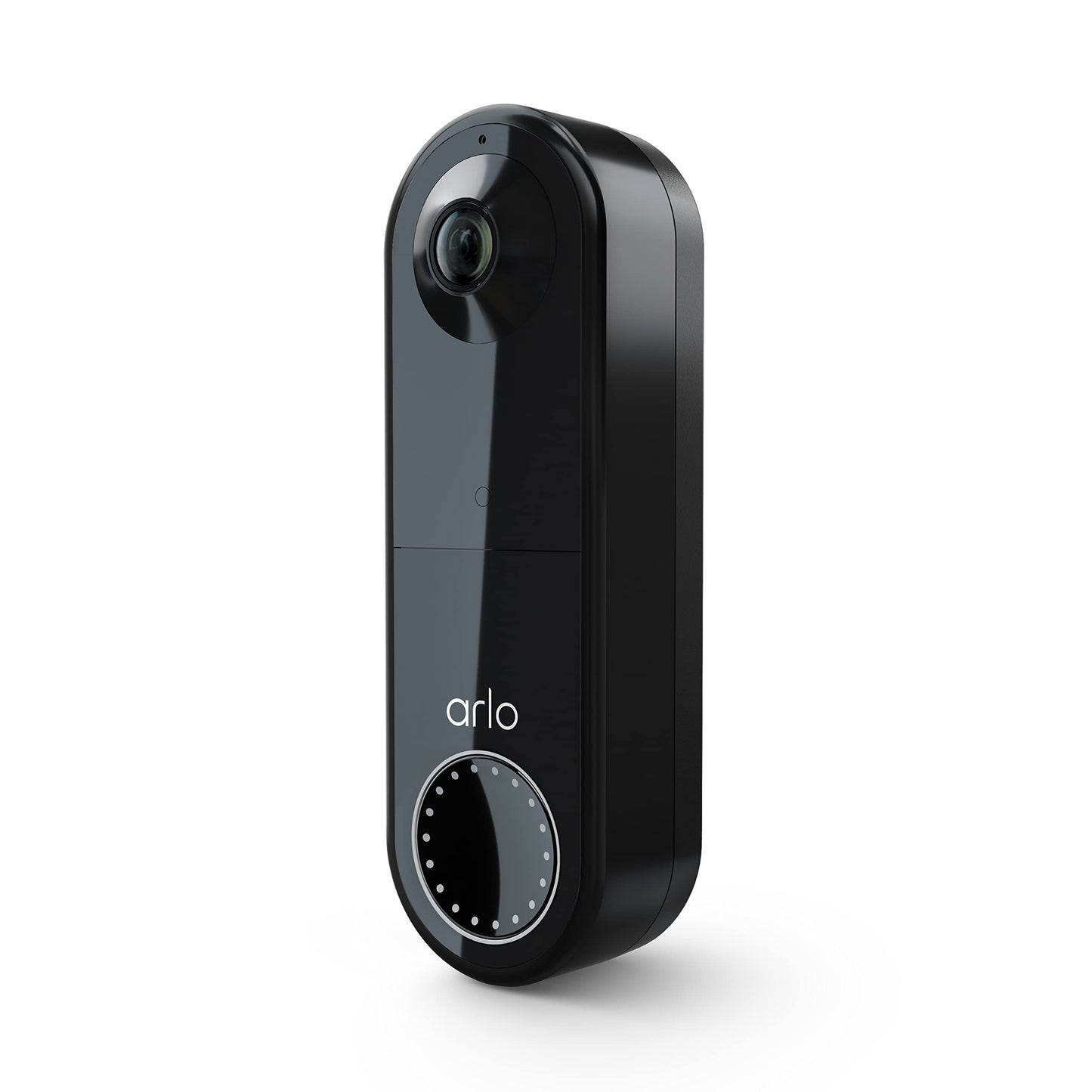 Arlo Essential Wired Video Doorbell - HD Video, 180° View, Night Vision, 2 Way Audio, Black - AVD1001B
