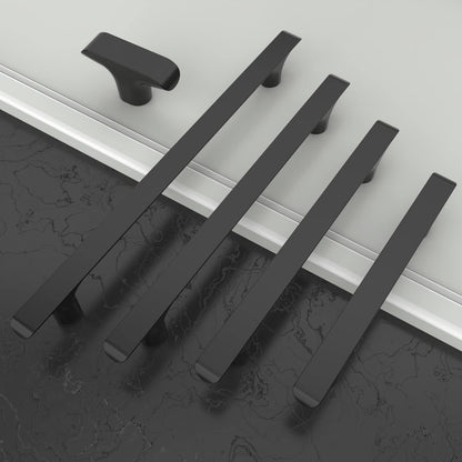 Amerdeco 10 Pack Matte Black Cabinet Knobs & Pulls, 2 Inch(50MM), Kitchen & Bathroom Cabinets