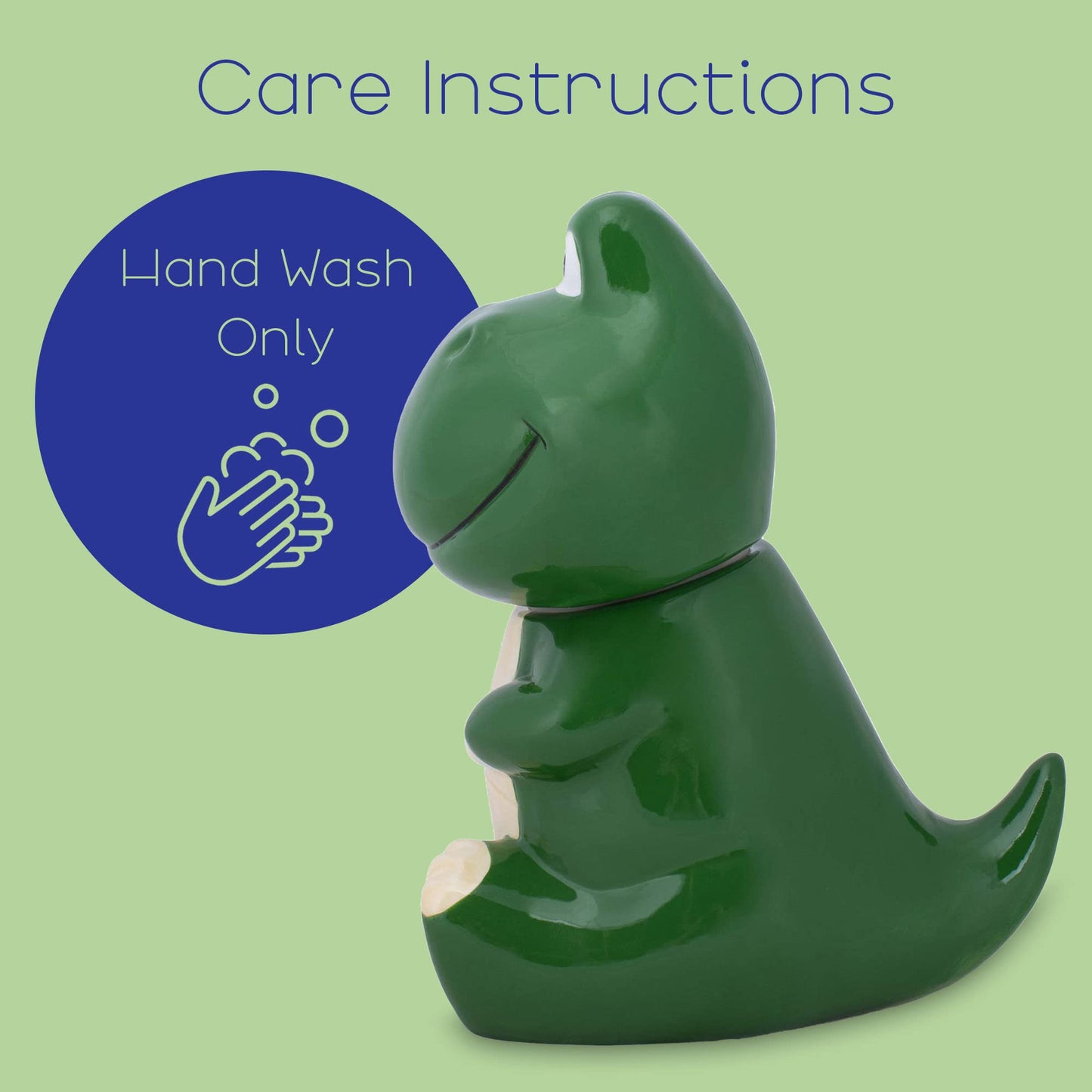 100 North Dolomite Ceramic 10.1 x 8.9 Everyday Cookie & Candy Jar with Airtight Lid: Perfect for Kitchen Canisters, Pet Treat Containers & Decorative Storage, Tyrannosaurus Rex Dinosaur