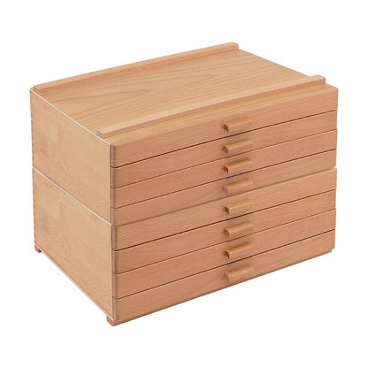 HG Art Concepts Artists Storage Chests - Premium Studio Organizer for Paint Tubes, Brushes, Pencils, Markers, & More! - 4 Drawer - 2 Pack