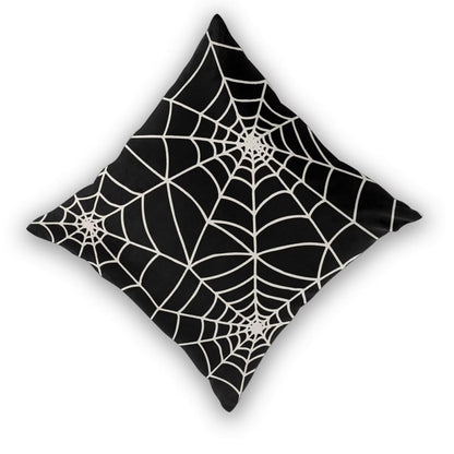 Sunshineyan Halloween Pillow Covers 20 x 20 Set of 2, Black Spiderweb Decorative Throw Pillow Covers Holiday Farmhouse Outdoor Pillowcase for Couch Sofa Home Decor