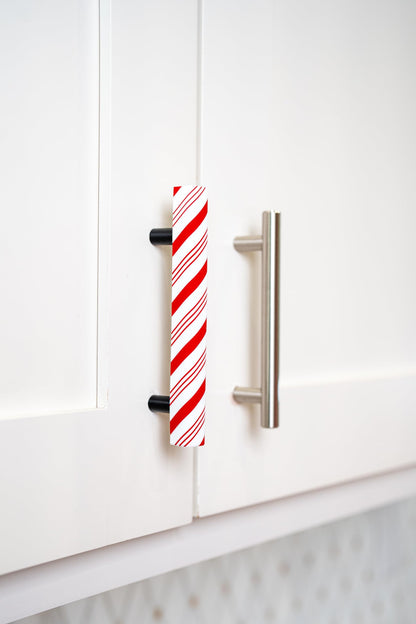 Knobēz Handlez 10pk Small Covers, Peppermint Stick Festive Holiday Decor