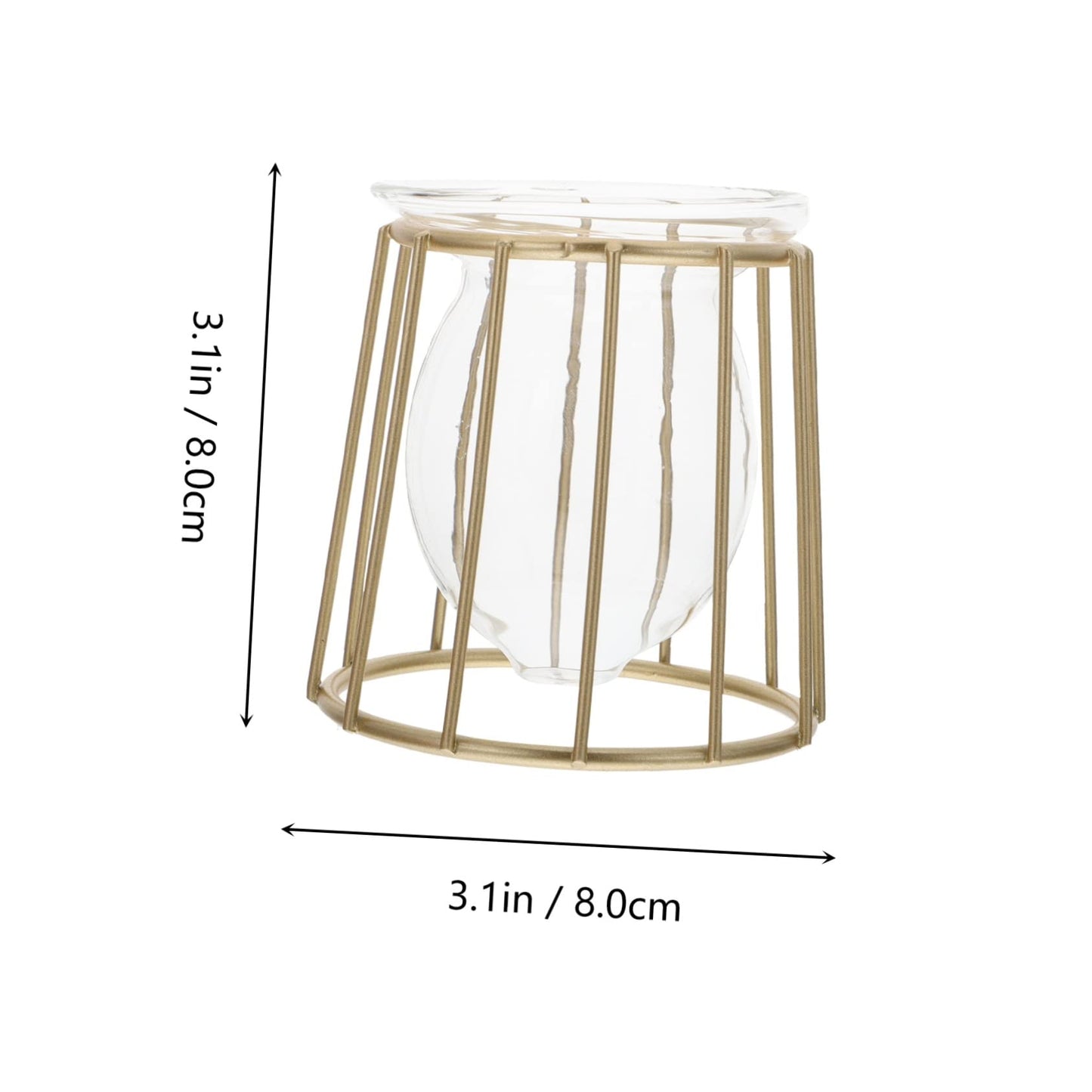 Mikikit Glass Hydroponic Vase Geometric Plant Container Indoor Plant Decor Terrarium Jar