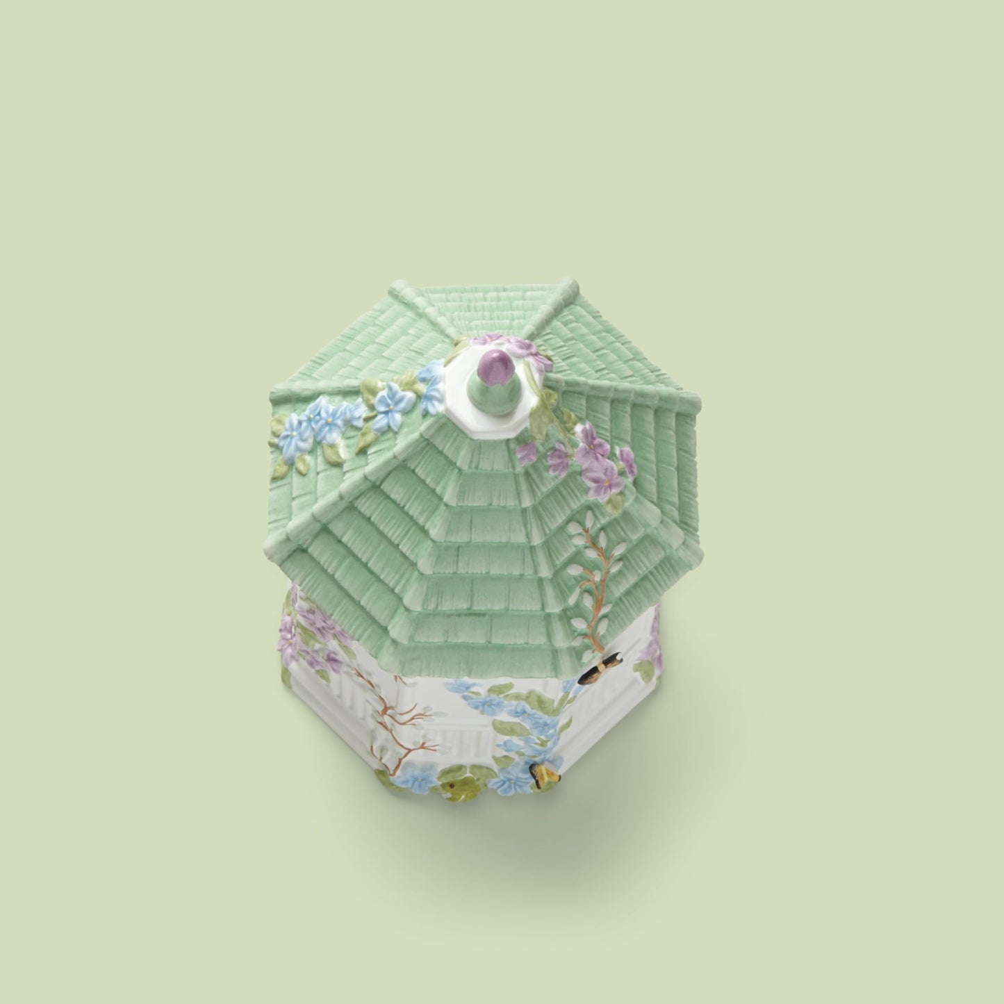 Lenox Butterfly Meadow Figural Gazebo Cookie Jar, 10-Inch, White
