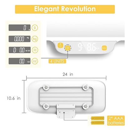 Digital Pet Scale, Baby Scale, Precision0.08oz, Max 30kg/66lbs, Auto-Hold, Integrated Design Without Disassembly, Suitable for Cats, Small Breed Dogs, Infants, and Young Children