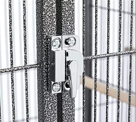 1/2/3-Combo Stacker Center Divided Breeder Breeding Bird Flight Double Rolling Cage for Aviaries Canaries Cockatiels Lovebirds Finches Budgies Small Parrots (Black Vein, One Stacker)