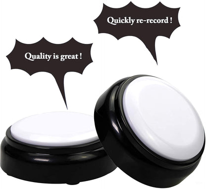 Recordable Sound Button- Record & Playback Your Own Message- Recordable Talking Button 30 Second-Answer Buzzers for Funny Novelty Office Desk Gag Gift Custom That was Easy Button