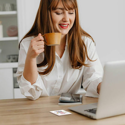 3dRose CST_65476_3 Halloween Owl with Ghost-Ceramic Tile Coasters, Set of 4