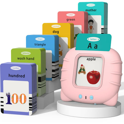Startcan Talking Flash Cards Toys for Girls 1 2 3 4 5 6, Learn ABC, Numbers 0-100, Phrases, Objects, Adjectives, and More Dolch Sight Words,280 Cards with 560 Words/Phrases