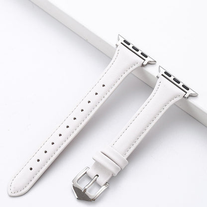 Slim Soft Genuine Leather Bands Compatible with Apple Watch Band 38mm 40mm 41mm 42mm for Women, Dressy Durable Leather Replacement Strap for iWatch SE1/2/3 11 10 9 8 7 6 5 4 3 2 1