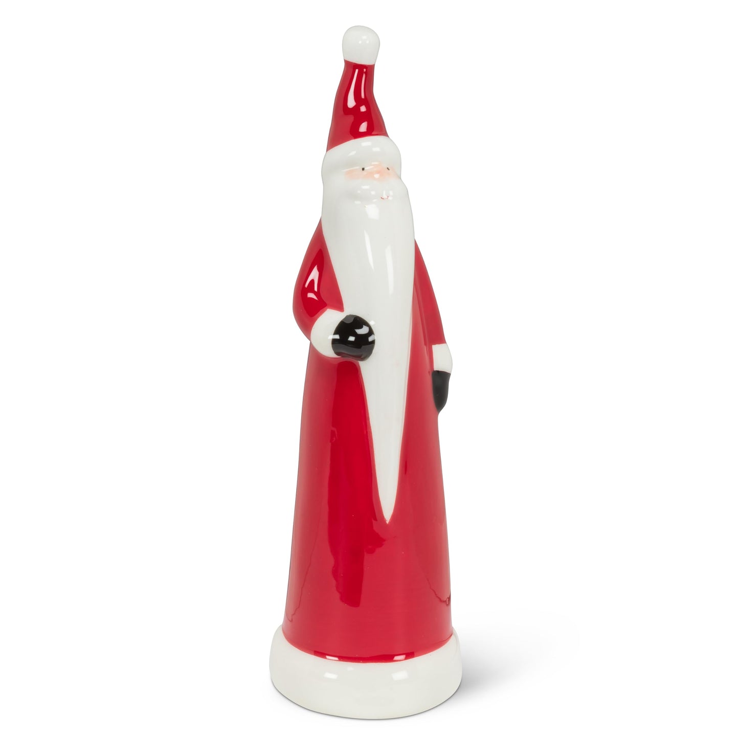 Abbott Collection Standing Santa Decorative Figurine - Ceramic, Red/White (10 inches H)