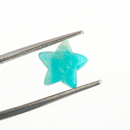 CRYSTALINES 5pcs, Wholesale Natural Amazonite Gemstones, Bulk Star Shape Stones, Assorted Loose Supply, DIY Craft-Jewelry Making, Chakra Healing Crystals, Gem Collection, 8-10mm