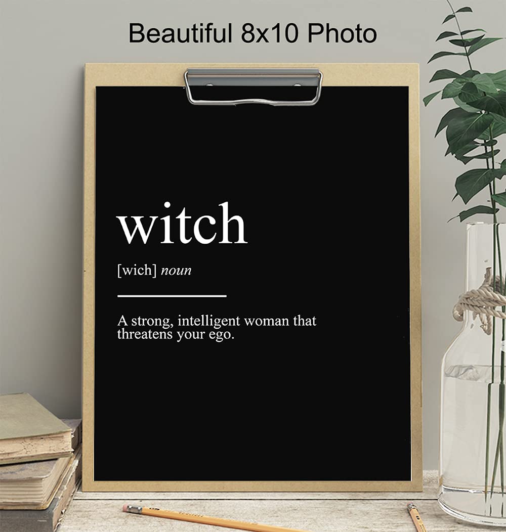 Witch Pagan Wall Art & Decor - Wicca Wiccan Witchcraft Altar Supplies - Gothic Home Decor - Goth Room Poster Print - Black Magic Wall Print - Witchy Gifts for Women