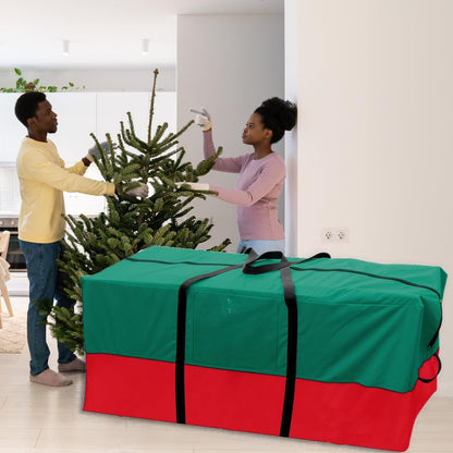 Christmas Tree Bag,Fits Up 10 Ft Tall Artificial Trees,600D Oxford Material,Heavy Duty Tree Bag,Dampproof Storage Bag with Durable Reinforced Handles & Dual Zipper&Transparent Pocket