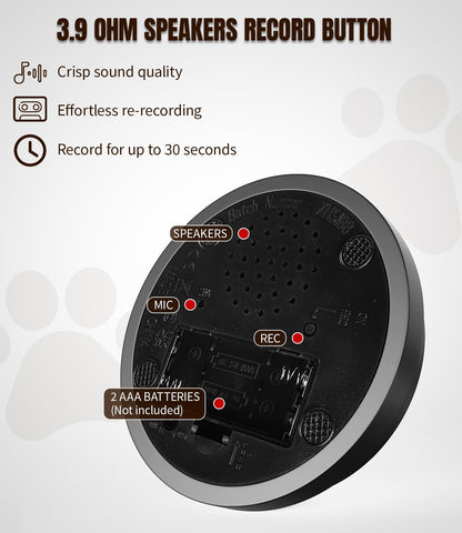 6 Piece Dog Talk Buttons, Dog Buttons for Communication with Non-Slip Mat, 30s Recordable Voice Commands To Train Pet, Dog Talking Buttons Starter Set with 48 Scene Stickers Suitable for Easy Training