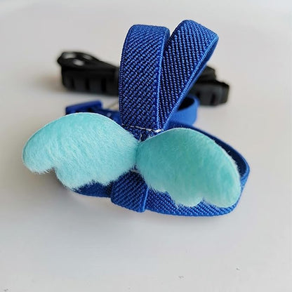 Pet Parrot Bird Harness Leash Adjustable Bird Flying Harness Traction Rope with Cute for Parrots Budgerigar Lovebird Cockatiel Mynah Outdoor Training Toy (Mannikin/Finch,Blue)