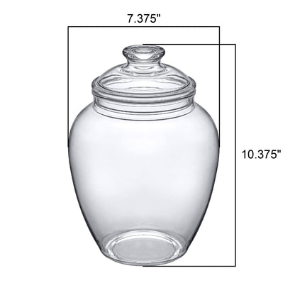 Amazing Abby - Sugar Sugar - 140-Ounce Plastic Candy Jar with Lid, Large Cookie Jar (7.5"(D) x 10.5"(H)), Apothecary Jar, BPA-Free, Shatter-Proof, Dishwasher-Safe, Great for Candy Buffet