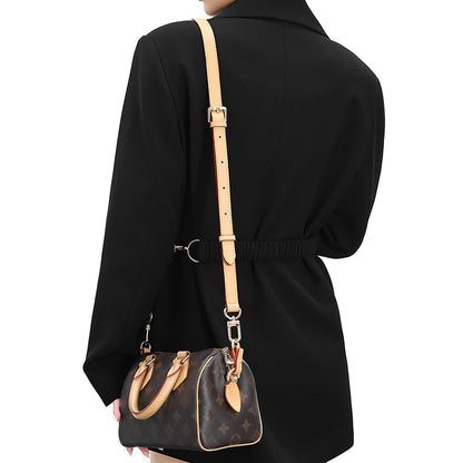 Vachetta Leather Crossbody Strap for SPEEDY L V Handbag Replacement Shoulder Strap（Length39-47 in*Width 0.7in）