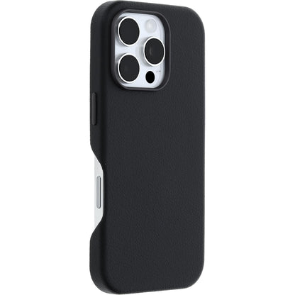 OtterBox iPhone 16 Pro Symmetry Series Cactus Leather for MagSafe - Noir Ash Black - Ultra-Thin, Sleek iPhone Case, Premium iPhone Case, MagSafe Compatible