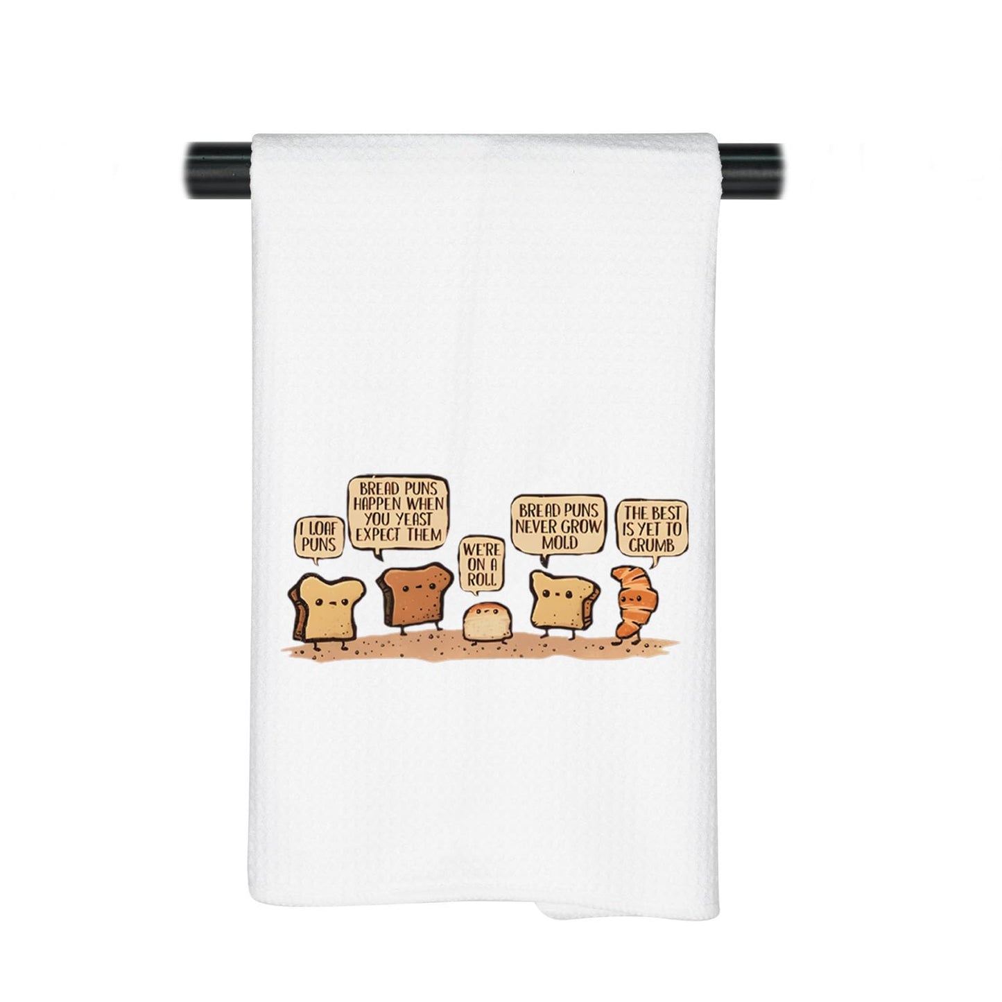 JNIAP Funny Bread Pun Towel - Bread Lover Gift - Pastry Chef Theme