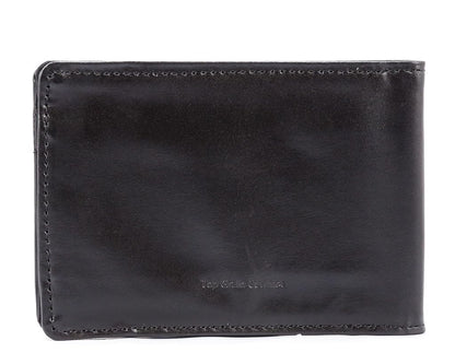 Big Skinny Men's Acrobat Leather Money Clip Slim Wallet, Holds Up to 20 Cards, Black