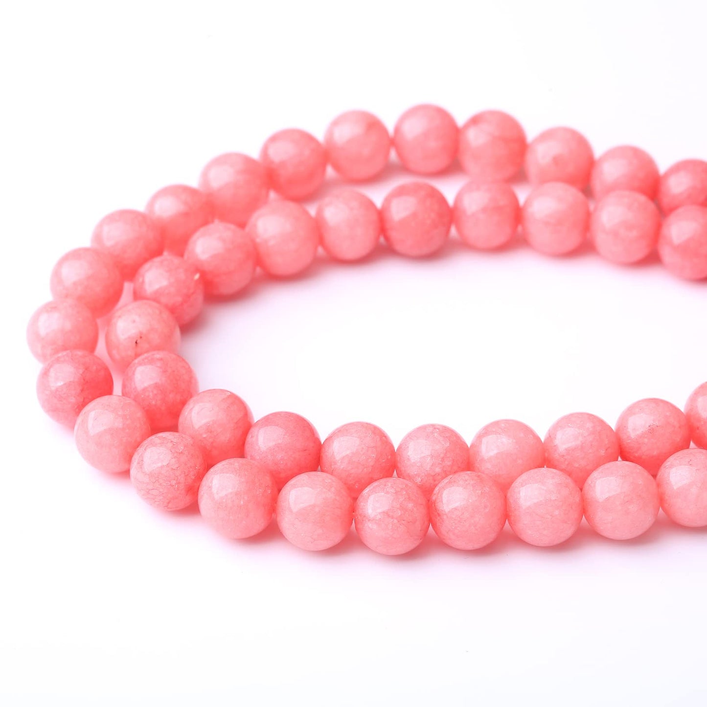 32PCS 12MM Natural Pink Jade Stone Beads Energy Healing Beads for DIY Jewelry Bracelet Necklace Making for Jewelry Making15Inch