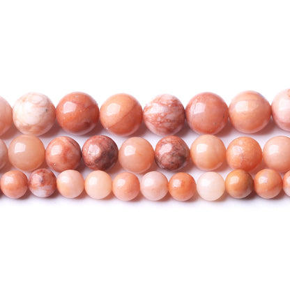 8MM Pink Aventurine Round Loose Beads Natural Gem Beads Crystal Energy Stone Beads for Jewelry Making DIY Bracelet Necklace