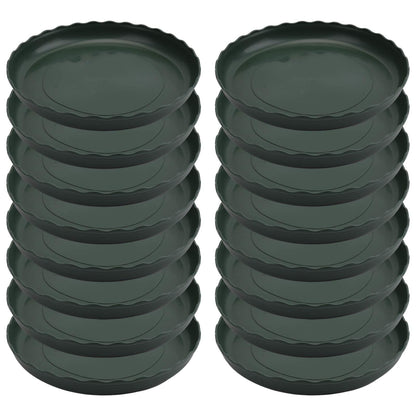 Yopay 24 Pack Plant Saucer, Plastic Plant Saucer Drip Trays, Flower Pot Set for Indoor Outdoor Garden, 6Inch/ 8Inch/ 10Inch/ 12Inch Flower Pot Saucer, Green