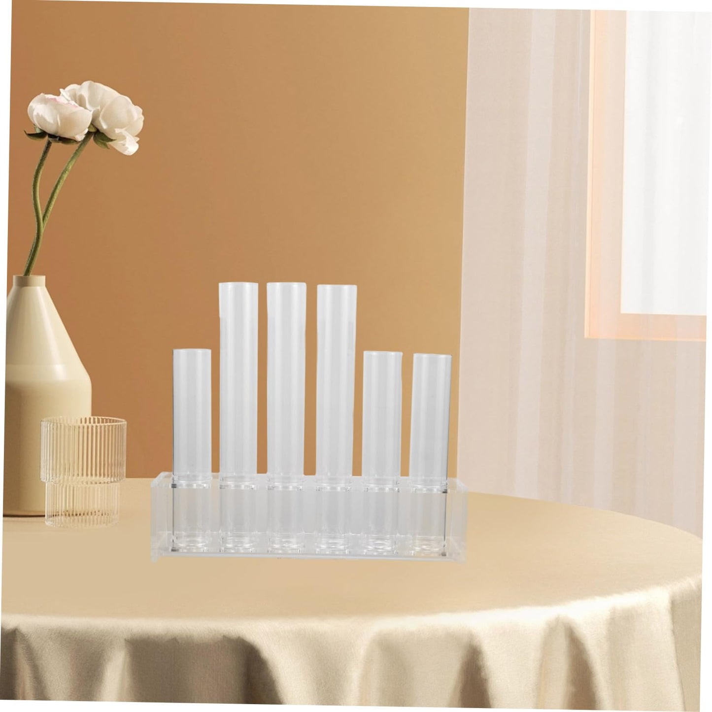 Parliky Glass Test Tube Propagation Station with Rack for Plant Display Simple Decorative Container for Home and Office for Small Terrarium Plants and Greenery