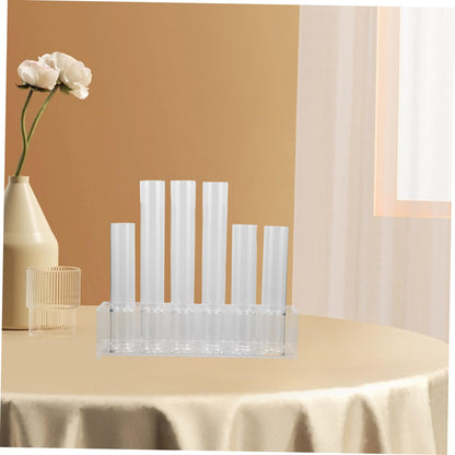 Parliky Glass Test Tube Propagation Station with Rack for Plant Display Simple Decorative Container for Home and Office for Small Terrarium Plants and Greenery