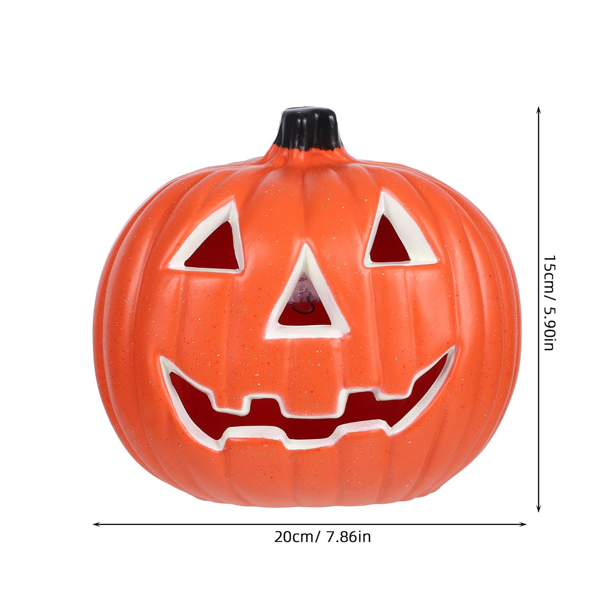 Toddmomy Halloween Pumpkin Lantern Decoration with Led Light Hollow Light up Jack-O-Lantern for Indoor and Outdoor Tabletop Halloween Decorations 8.27X6.3X7.87 Inches