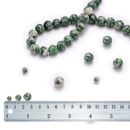 BEADIA Natural African Jade Stone Round Loose Semi Gemstone Beads for Jewelry Making 6MM 61PCS