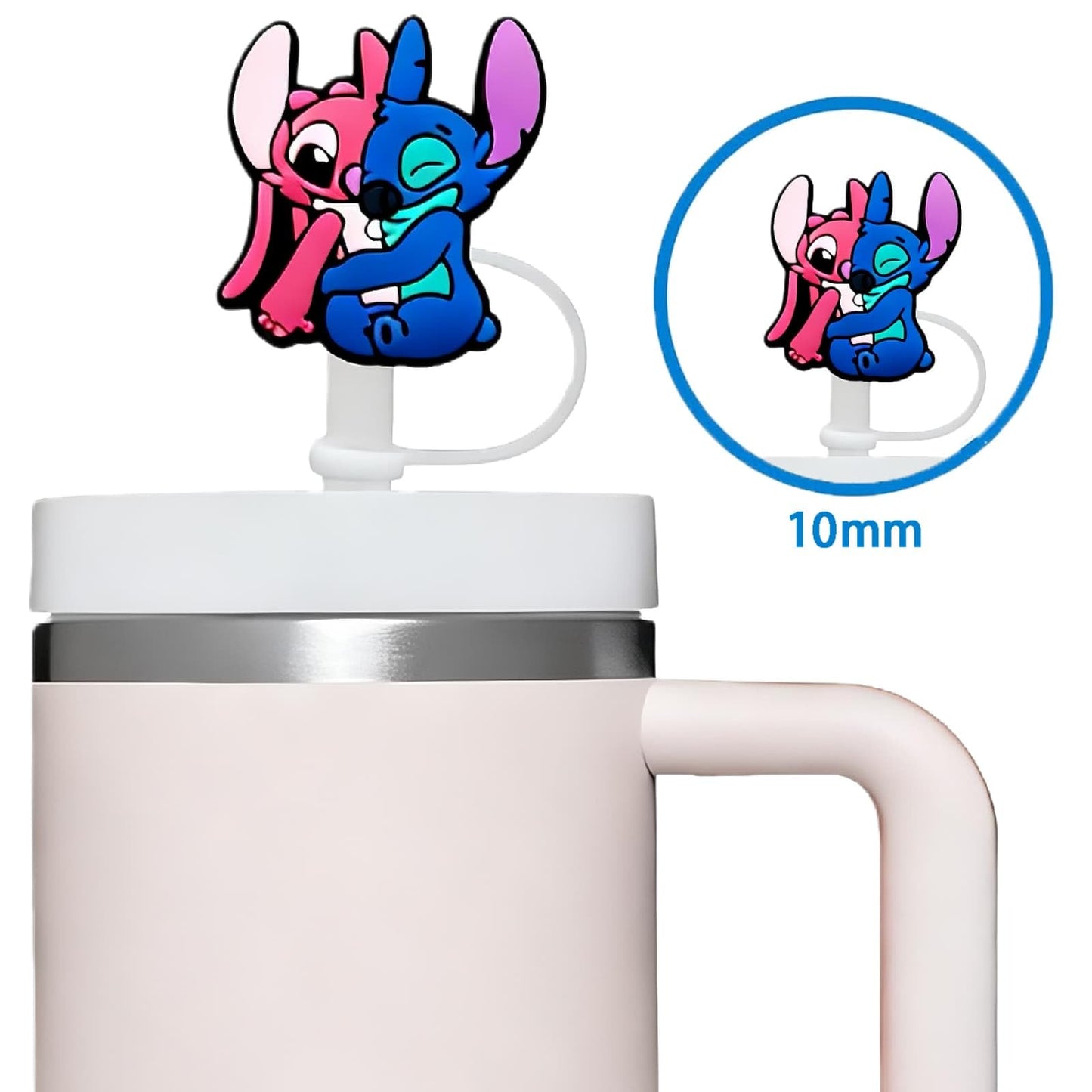Cartoon Straw Covers Cap for Tumblers Cup, 20Pcs 10mm Diameter Straw Covers, Straw Tip Covers for Drinking Straws, Dust-Proof Reusable Straw Covers Accessories