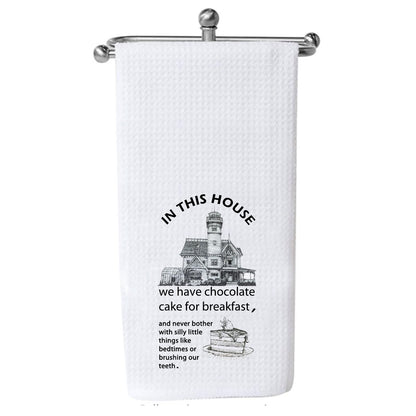 XYANFA Movie Owens Sisters Gift Aunt Frances House Quote Witch Kitchen Towels Kitchen Gift Halloween Tea Towel (in This House)