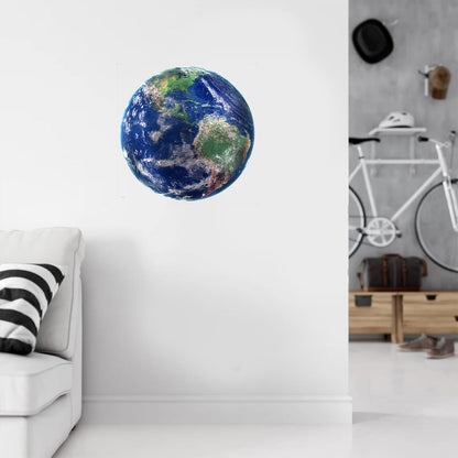Earth Wall Decal,14.6" iinuu Planet Sticker for Classroom,Office and Bedroom,Space Theme Gift for Astronomy Lovers