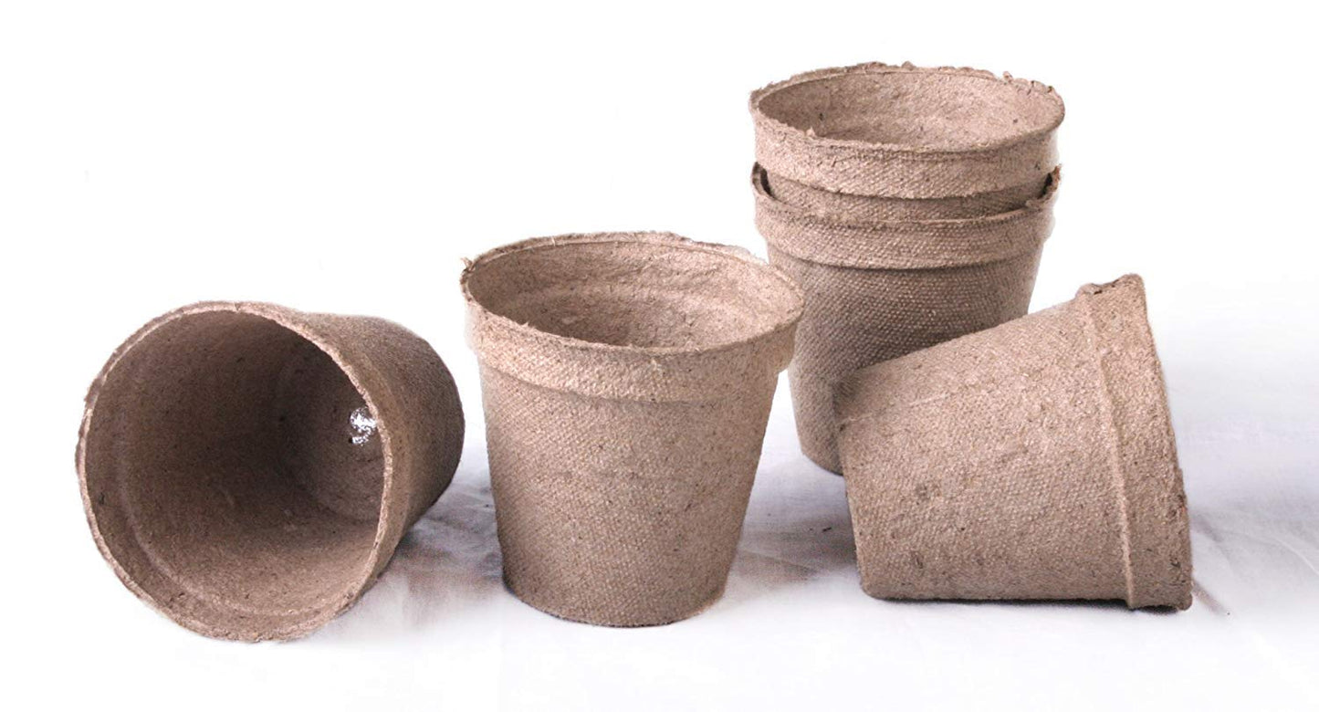 100 New Round Jiffy Peat Pots Size 3x3 ~ Pots are 3 Inch Round at The Top and 3 Inch Deep.