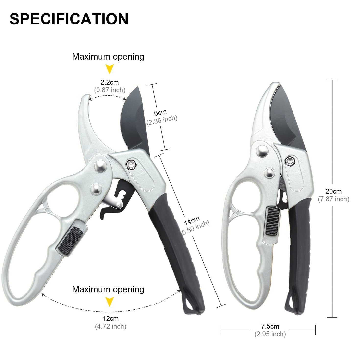 MEPEREZ Premium German-Made Pruning Shears – Ergonomic, Heavy-Duty Hand Pruners Designed for Precision Cutting of Plants; Ideal for Gardeners and Individuals with Arthritis or Reduced Hand Strength