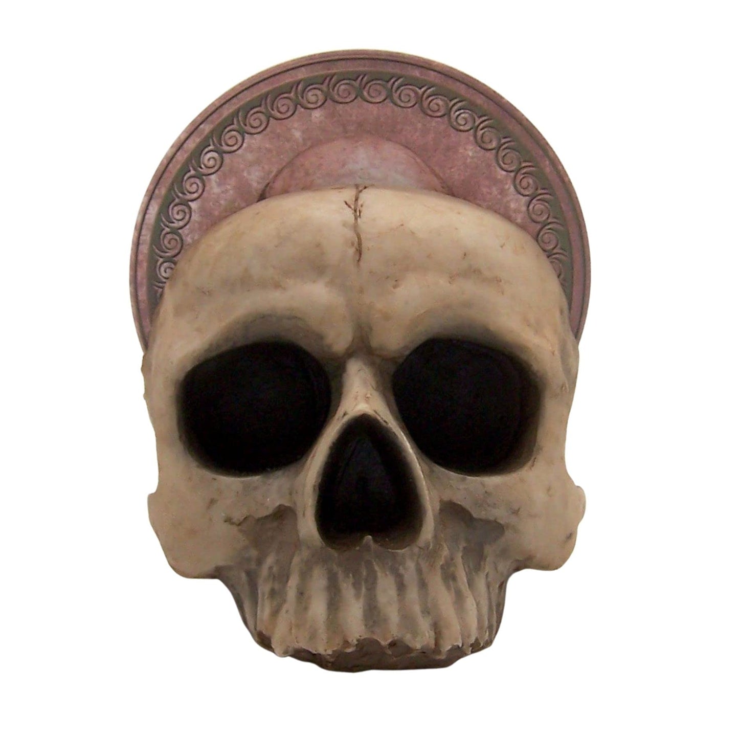 Wowser Gothic Kitchen & Bar Decor- Skull Engraved Coaster Set with Holder, 4.5 Inches, Set of 4