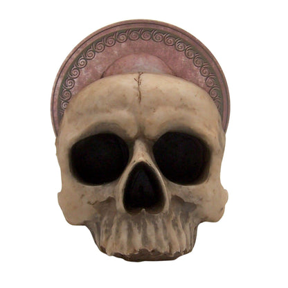 Wowser Gothic Kitchen & Bar Decor- Skull Engraved Coaster Set with Holder, 4.5 Inches, Set of 4