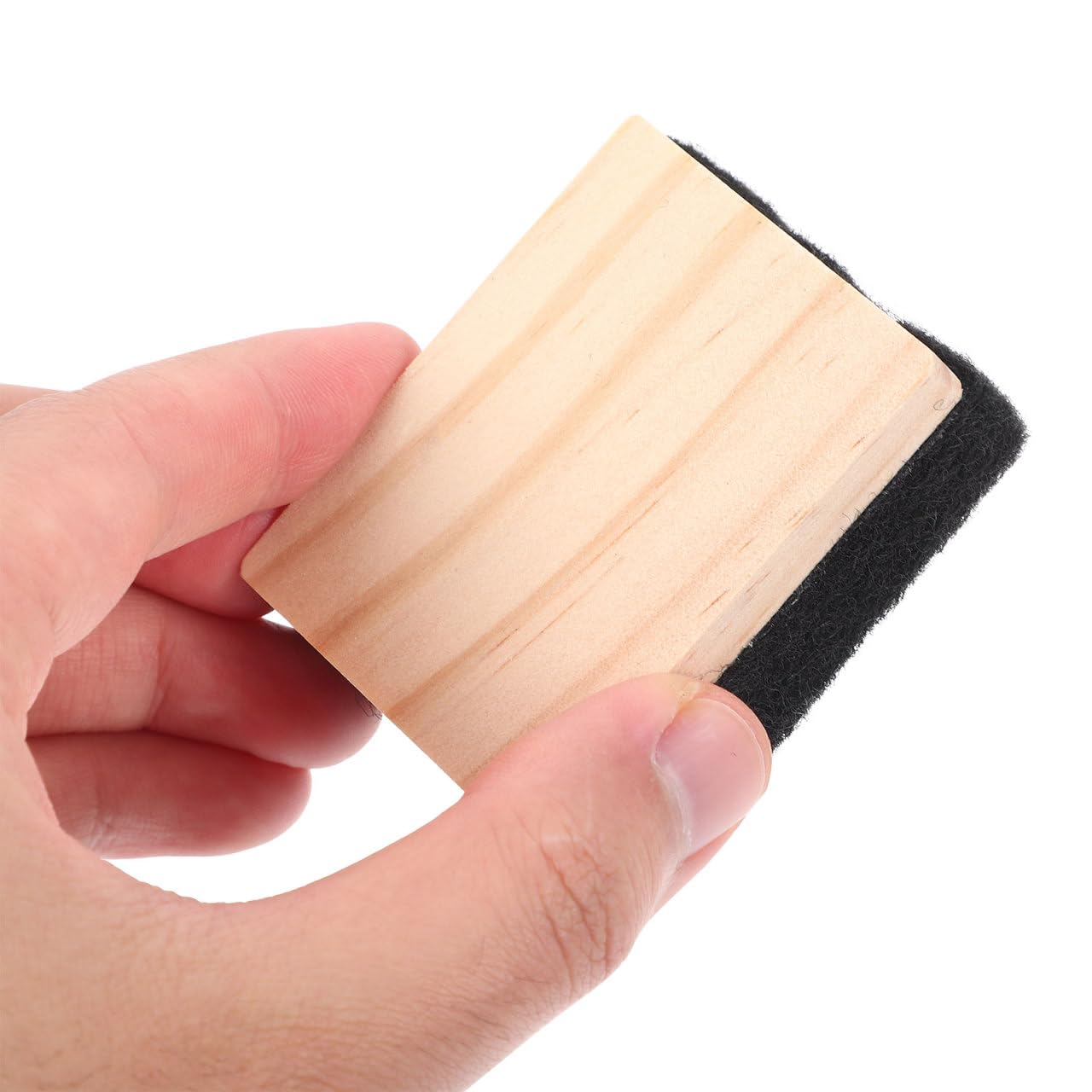 Tofficu Mini Wooden Dry Erase Erasers for Whiteboard and Chalkboard Classroom Office Use Lightweight Felt Board Wipes Set