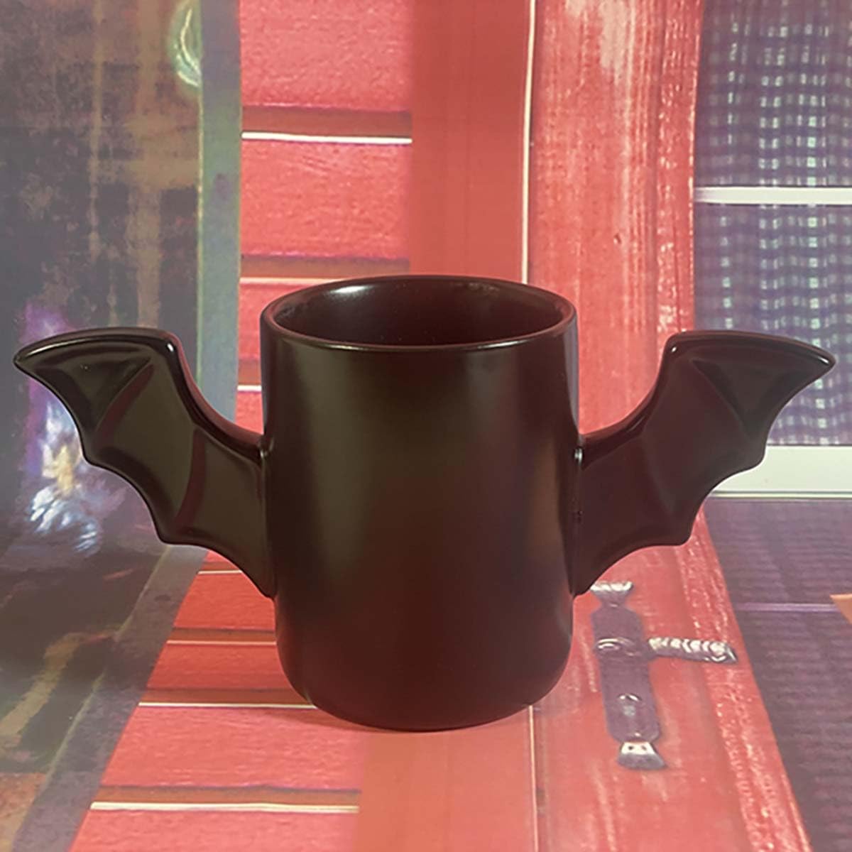 Hyzone Creative Bat Shaped Ceramic Coffee Cup, Water Cups With Peculiar Designs, Fashionable Tea Cups (Bat)