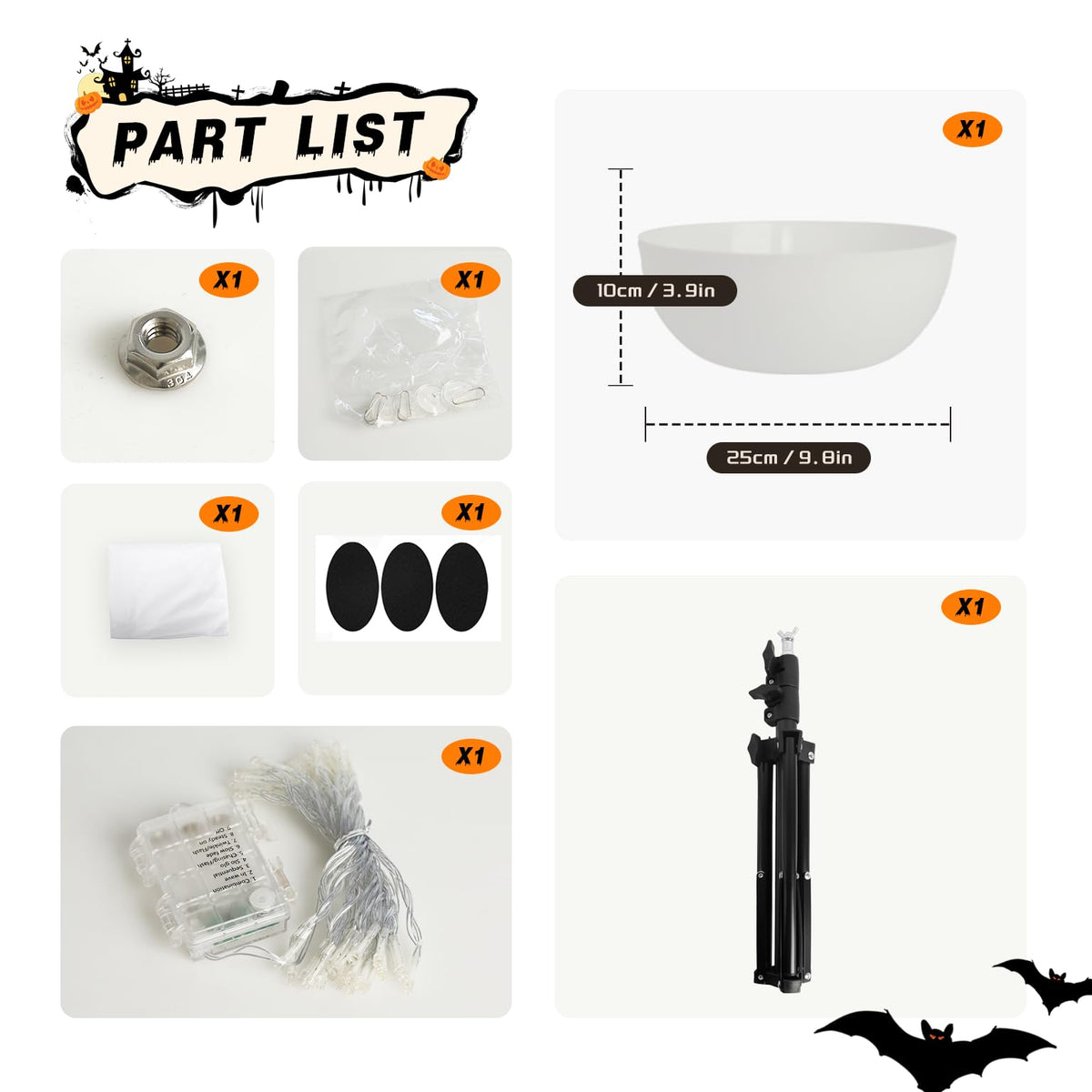 Halloween Decorations 32'' Light-Up Ghost Candy Bowl Stand Large Ghost Decor Cute Trick or Treat Candy Holder