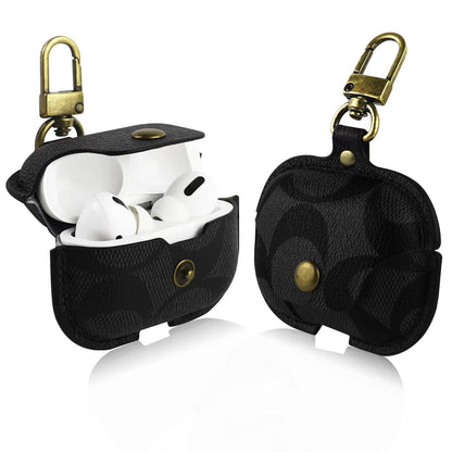for AirPods 4 Case, Compatible with AirPods 4th Generation Case, Leather Full Body Shockproof Protective Cover for AirPods 4th Generation Cover, Random Pattern (C)