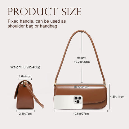 MoreFarther Leather Shoulder Bags for Women, Mini Cute Everyday Purses Trendy, Women's Hobo Handbags with Magnetic Closure (Wine-Red)