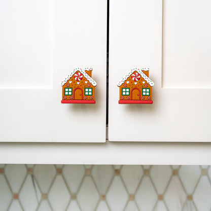 Knobēz 12pk Gingerbread House Decorative Knob Covers - Christmas Ornaments